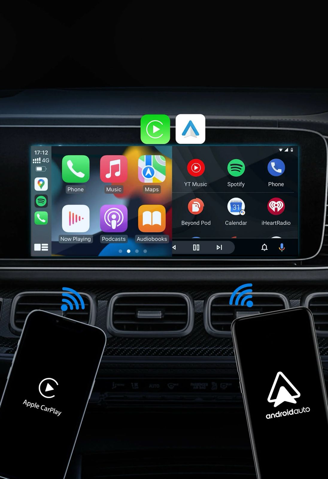 CarPlay Inalambrico Para Carro Android & Apple Bluetooth
